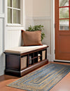 Woven Udaipur Collection Area Rug - Sahara Runner Blue and Natural  lifestyle 93