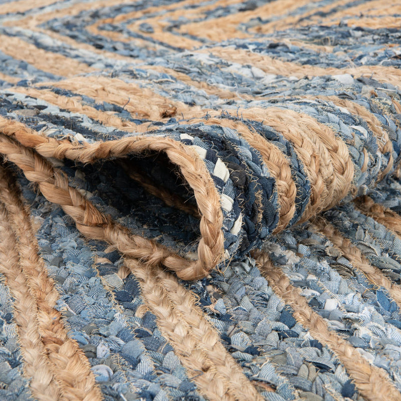 Woven Udaipur Collection Area Rug - Sahara Runner Blue and Natural  lifestyle 114