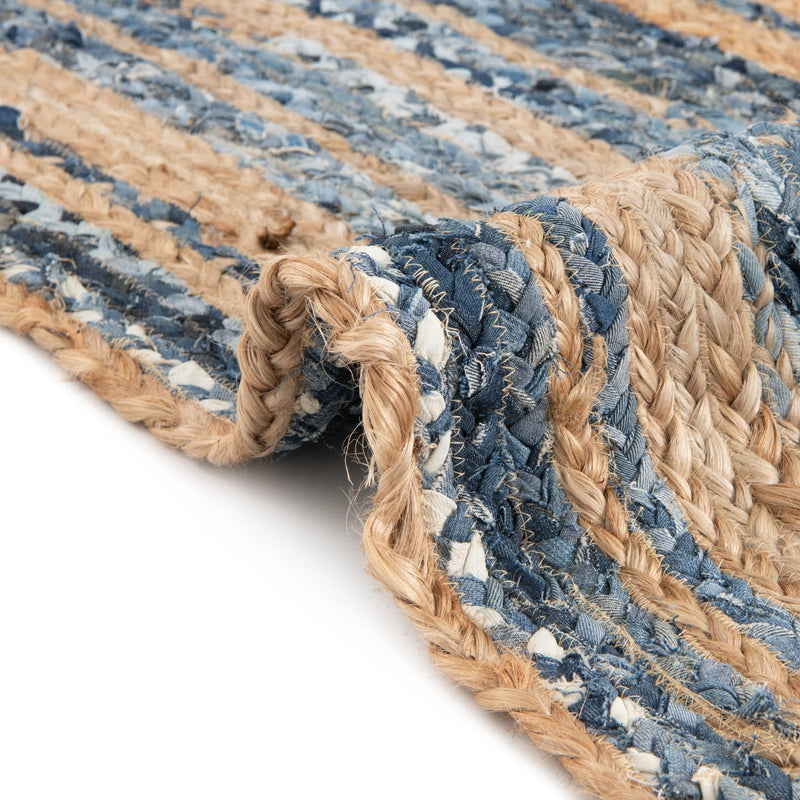 Woven Udaipur Collection Area Rug - Sahara Runner Blue and Natural  lifestyle 126
