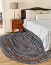 Woven Udaipur Collection Area Rug - Sahara Oval Blue and Multi  lifestyle 73