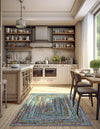 Woven Udaipur Collection Area Rug - Sahara Rectangle Blue and Multi  lifestyle 6