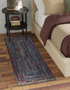 Woven Udaipur Collection Area Rug - Sahara Runner Blue and Multi  lifestyle 88