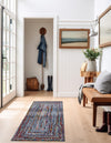 Woven Udaipur Collection Area Rug - Sahara Runner Blue and Multi  lifestyle 107