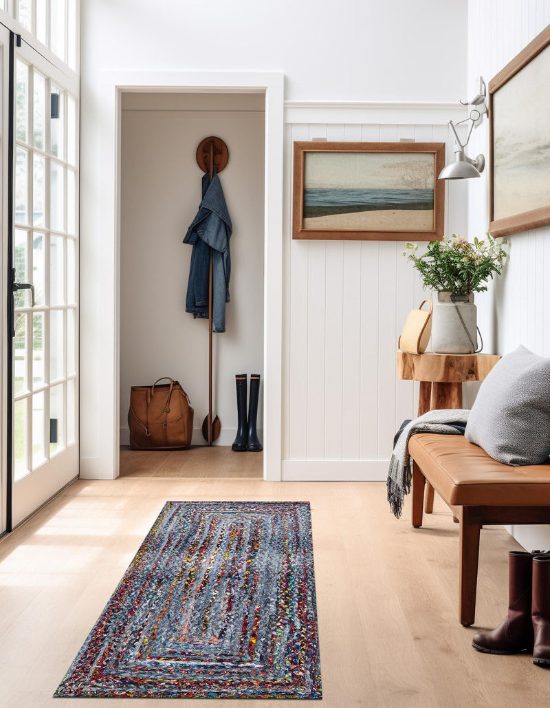 Woven Udaipur Collection Area Rug - Sahara Runner Blue and Multi  lifestyle 107