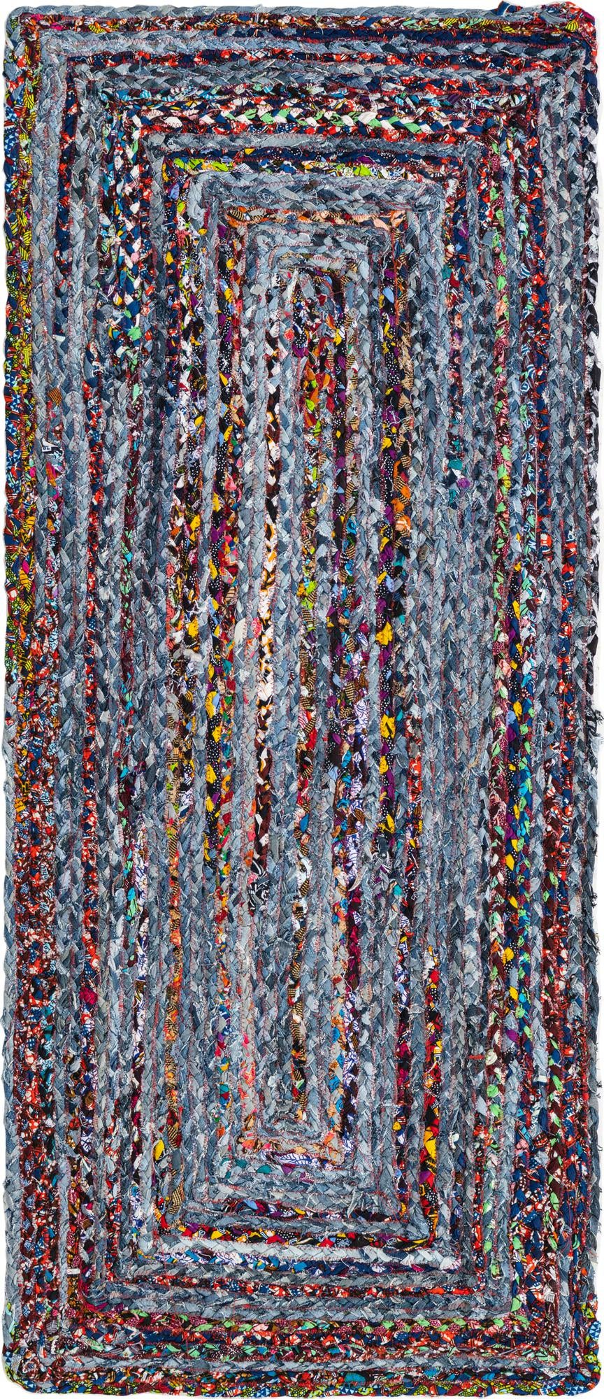 Woven Udaipur Collection Area Rug - Sahara Runner Blue and Multi  lifestyle 41