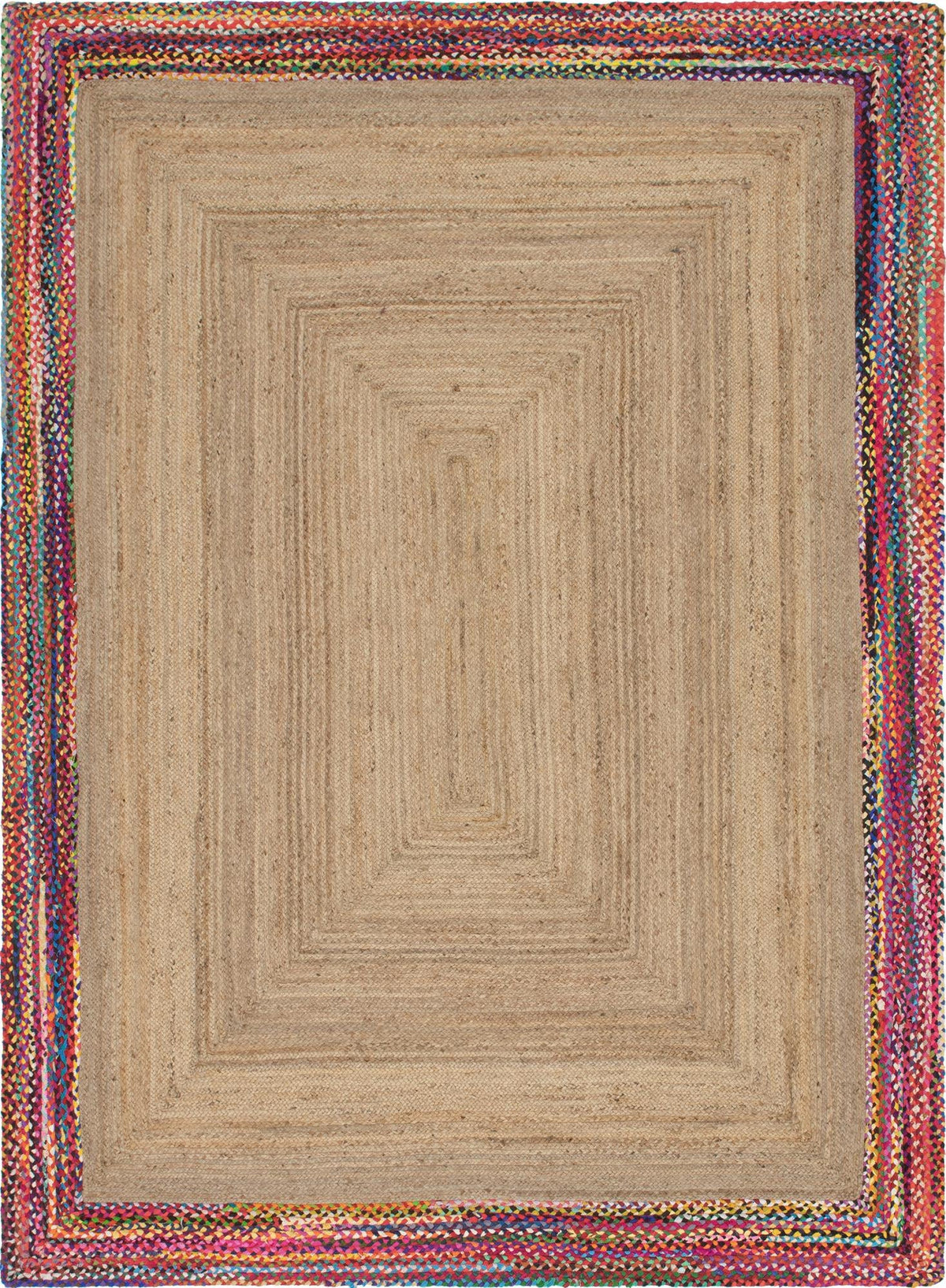 Woven Seaside Jute Collection Area Rug - Seabrook Rectangle Natural Main