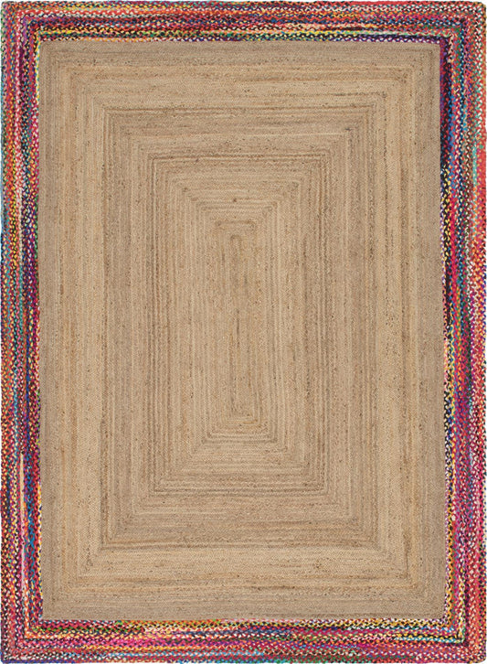 Woven Seaside Jute Collection Area Rug - Seabrook Rectangle Natural Main