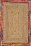 Woven Seaside Jute Collection Area Rug - Seabrook Rectangle Natural  lifestyle 2
