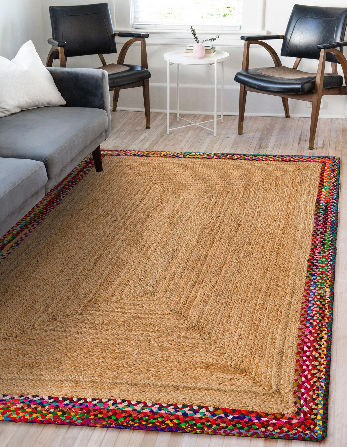 Woven Seaside Jute Collection Area Rug - Seabrook Rectangle Natural Main