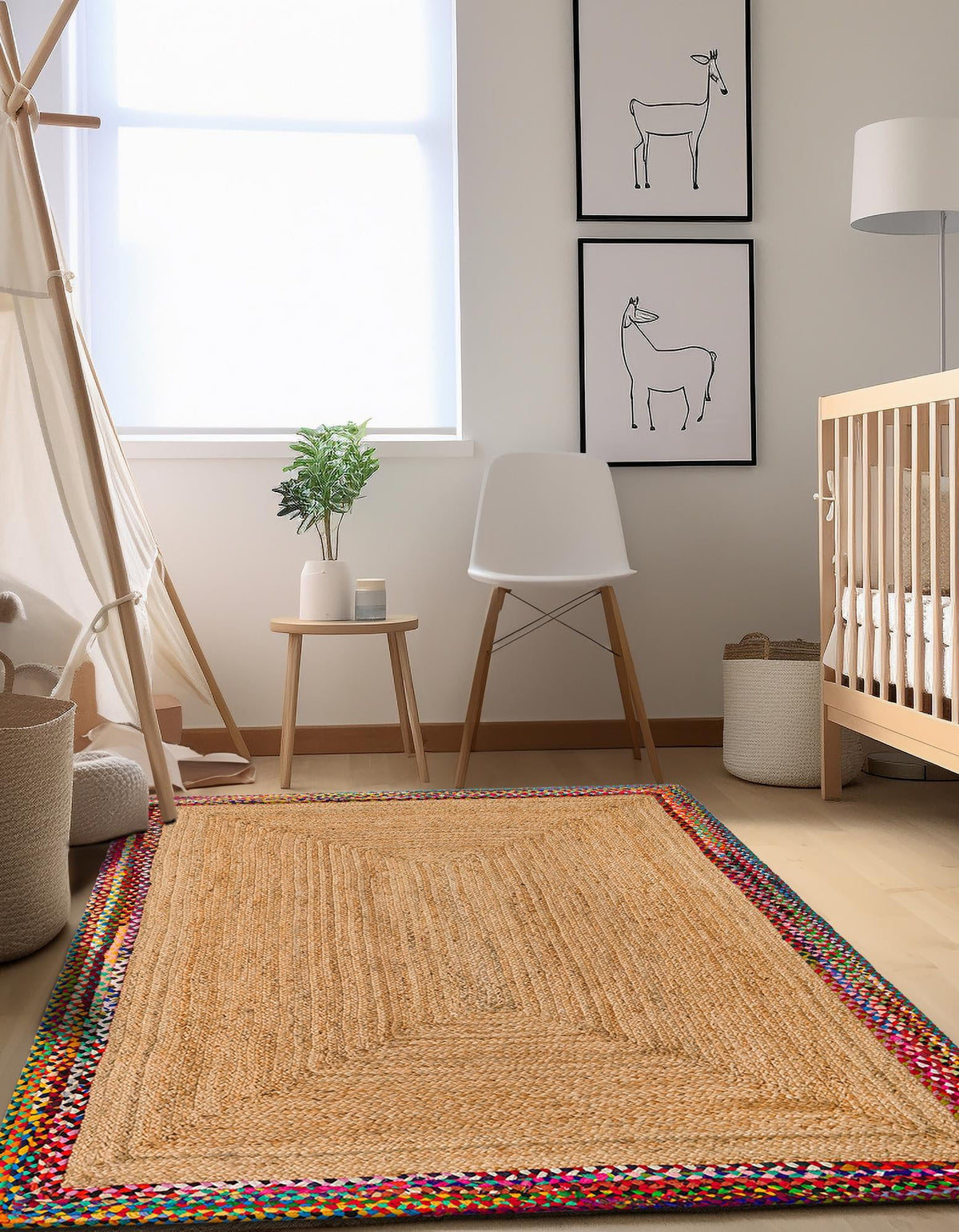 Woven Seaside Jute Collection Area Rug - Seabrook Rectangle Natural  lifestyle 11
