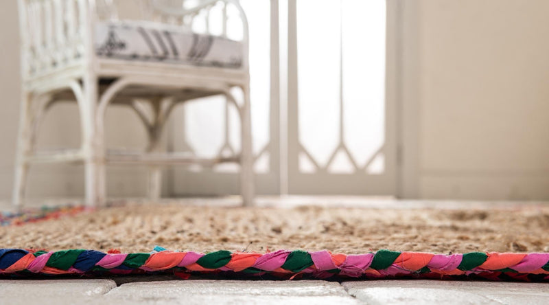 Woven Seaside Jute Collection Area Rug - Seabrook Rectangle Natural  lifestyle 13