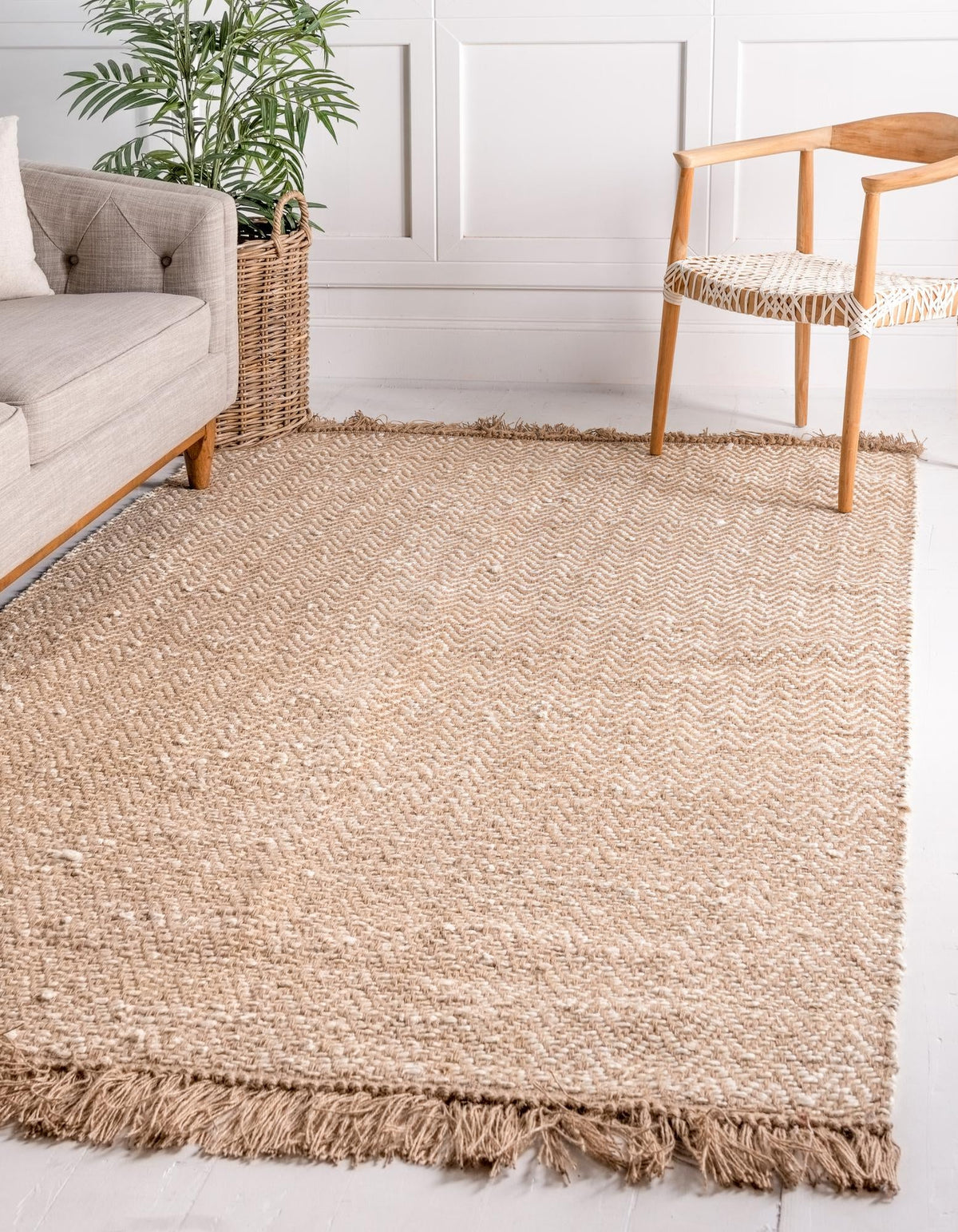 Woven Seaside Jute Collection Area Rug - Charleston Rectangle Natural  lifestyle 2