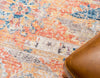 Seville Woven Collection Area Rug - Alcazar Round Orange  lifestyle 51