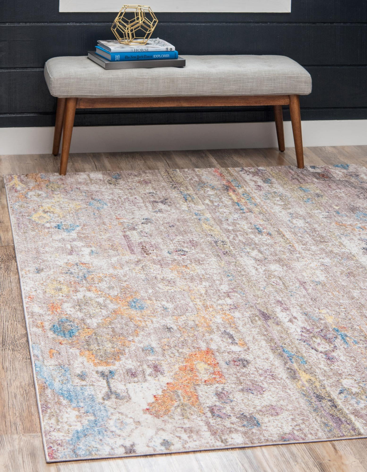 Seville Woven Collection Area Rug -  Triana Rectangle Cream  lifestyle 6