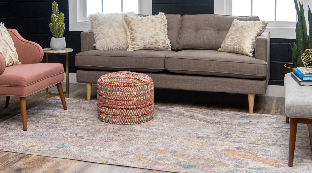 Seville Woven Collection Area Rug -  Triana Rectangle Cream  lifestyle 9