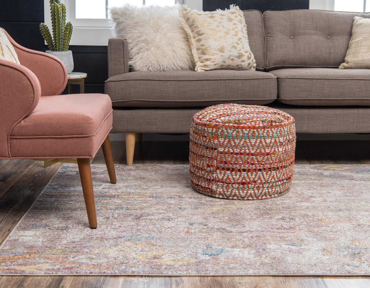 Seville Woven Collection Area Rug -  Triana Rectangle Cream  lifestyle 12