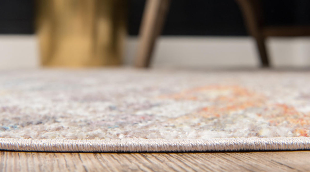 Seville Woven Collection Area Rug -  Triana Round Cream  lifestyle 114