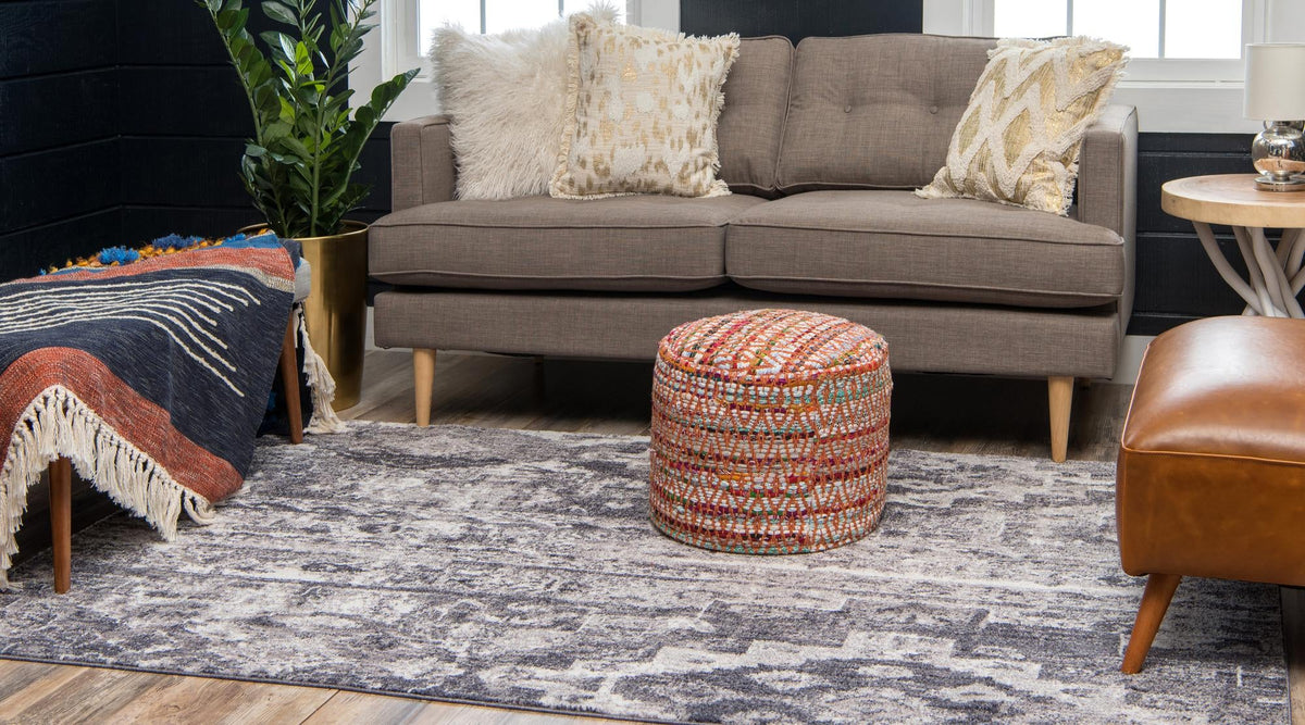 Seville Woven Collection Area Rug -  Triana Rectangle Gray  lifestyle 16