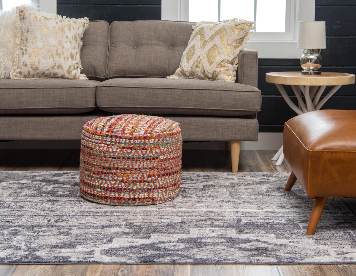 Seville Woven Collection Area Rug -  Triana Rectangle Gray  lifestyle 23