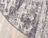 Seville Woven Collection Area Rug -  Triana Round Gray  lifestyle 64