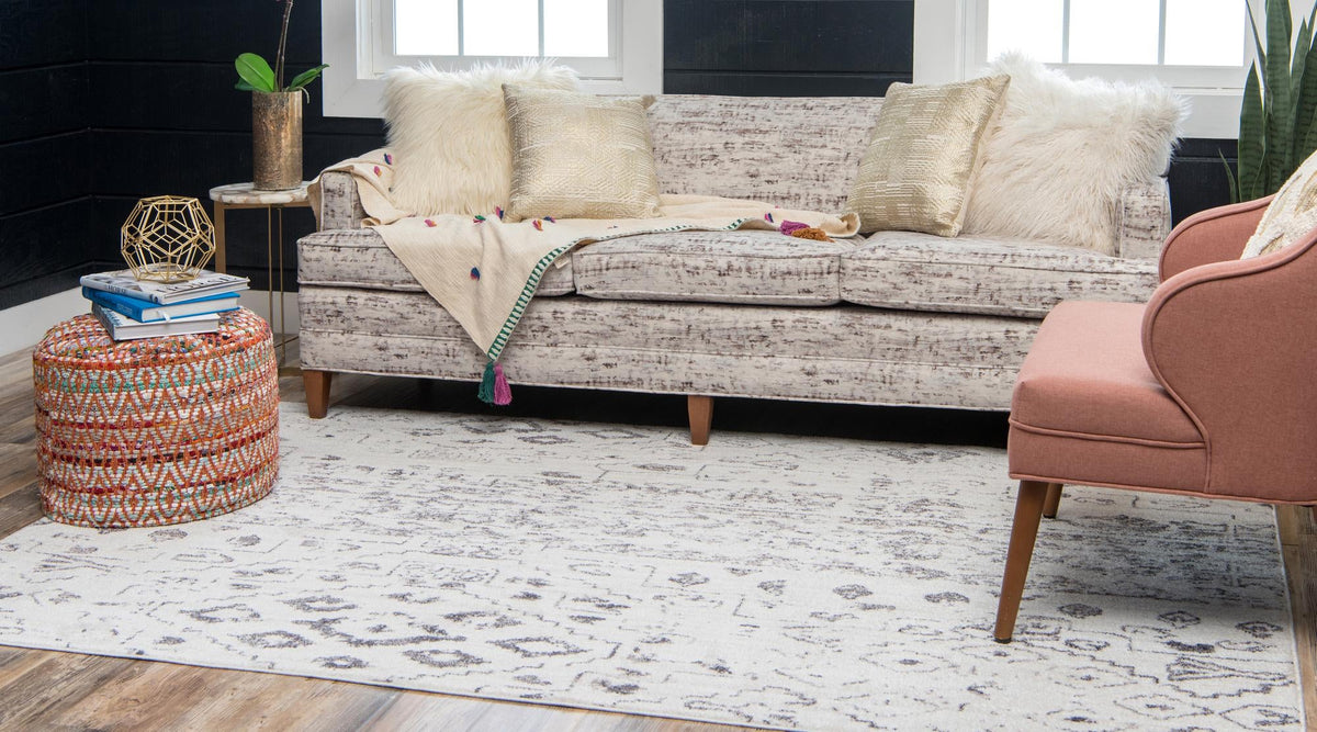 Seville Woven Collection Area Rug -  Triana Rectangle Ivory  lifestyle 17