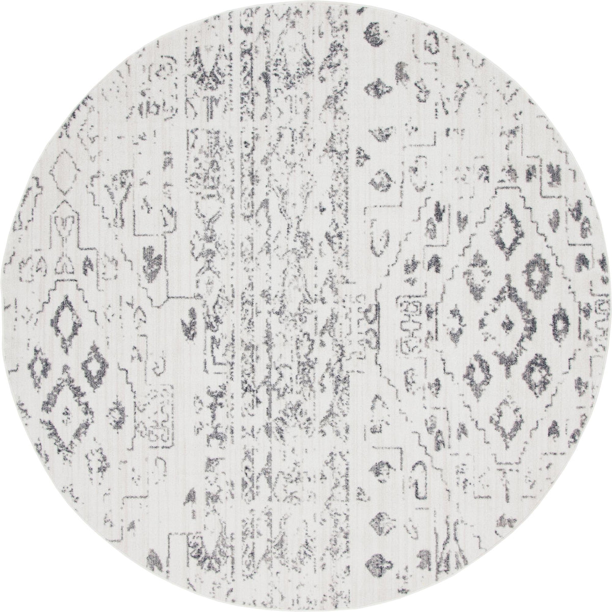 Seville Woven Collection Area Rug -  Triana Round Ivory  lifestyle 80