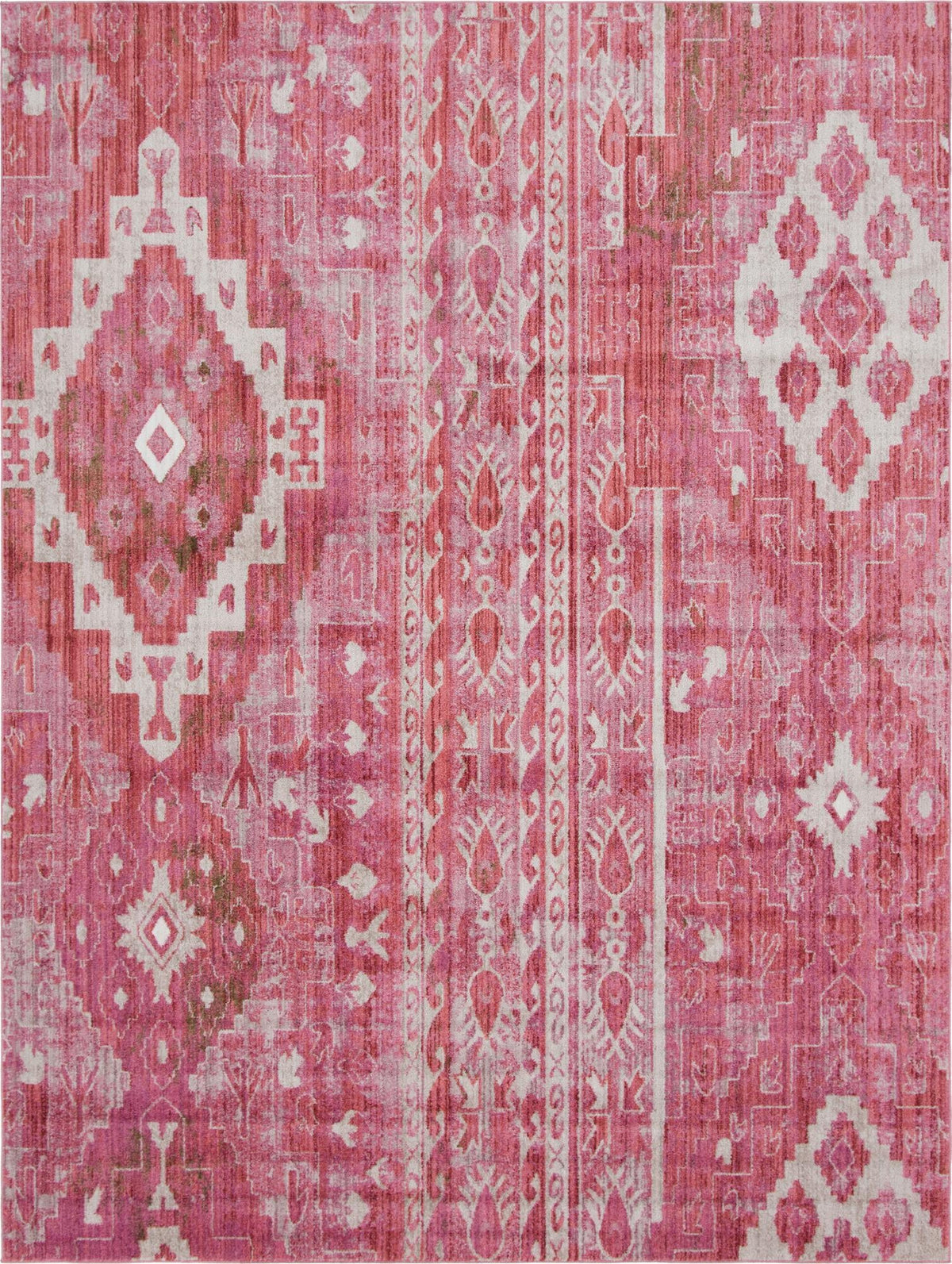Seville Woven Collection Area Rug -  Triana Rectangle Pink  lifestyle 8