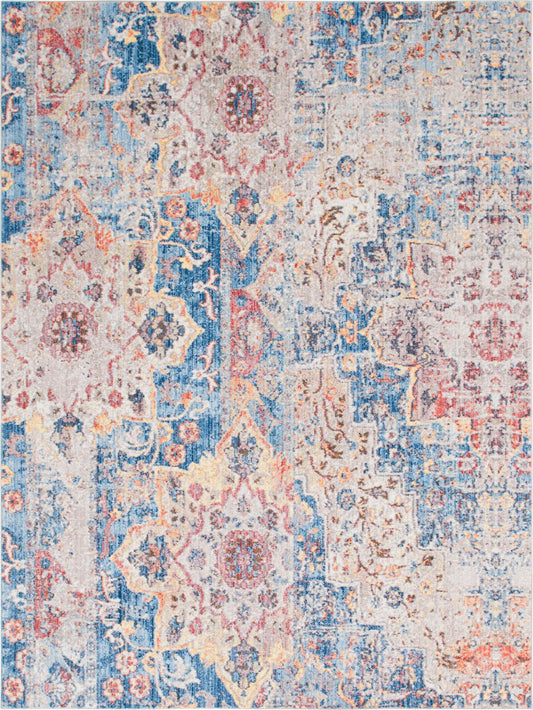 Seville Woven Collection Area Rug -  Macarena Rectangle Blue Main