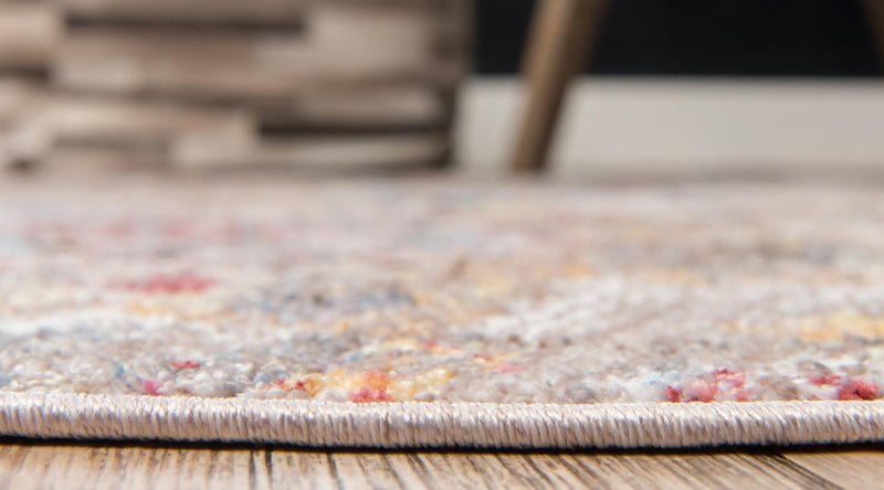 Seville Woven Collection Area Rug -  Macarena Round Beige  lifestyle 41