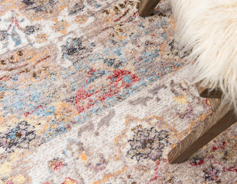 Seville Woven Collection Area Rug -  Macarena Round Beige  lifestyle 45