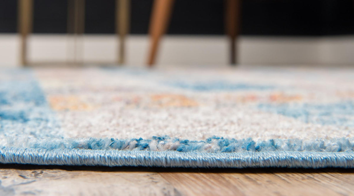 Seville Woven Collection Area Rug -  Giralda Round Blue  lifestyle 19