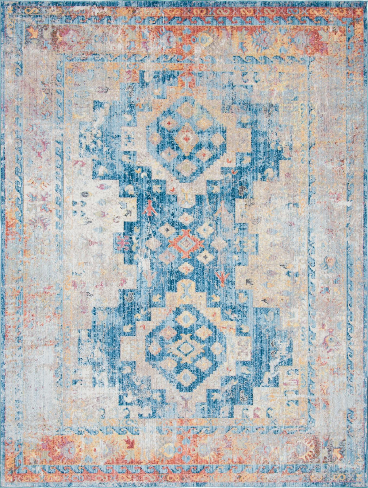 Seville Woven Collection Area Rug -  Arenal Rectangle Blue Main