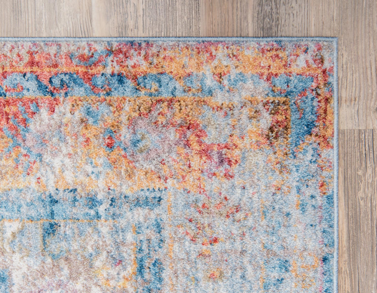 Seville Woven Collection Area Rug -  Arenal Rectangle Blue  lifestyle 9