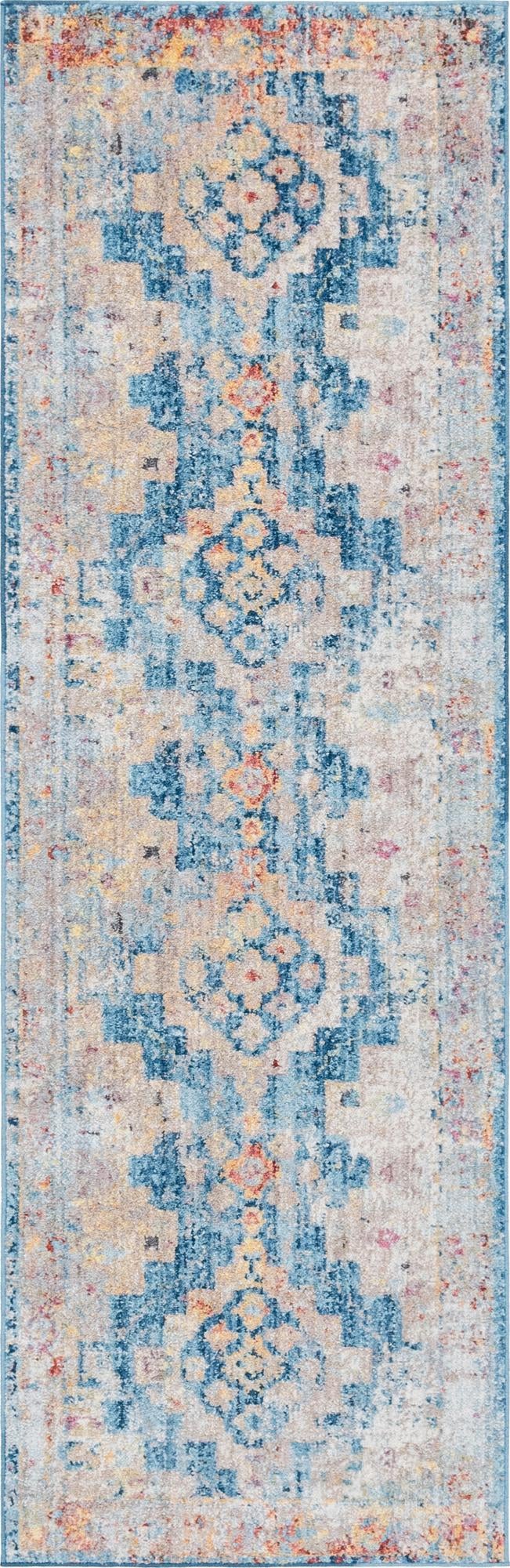 Seville Woven Collection Area Rug -  Arenal Runner Blue  lifestyle 12