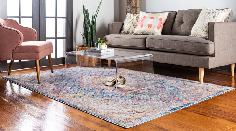 Bronx Loft Collection Area Rug - Perry Rectangle Blue  lifestyle 3