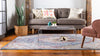 Bronx Loft Collection Area Rug - Perry Rectangle Blue  lifestyle 4
