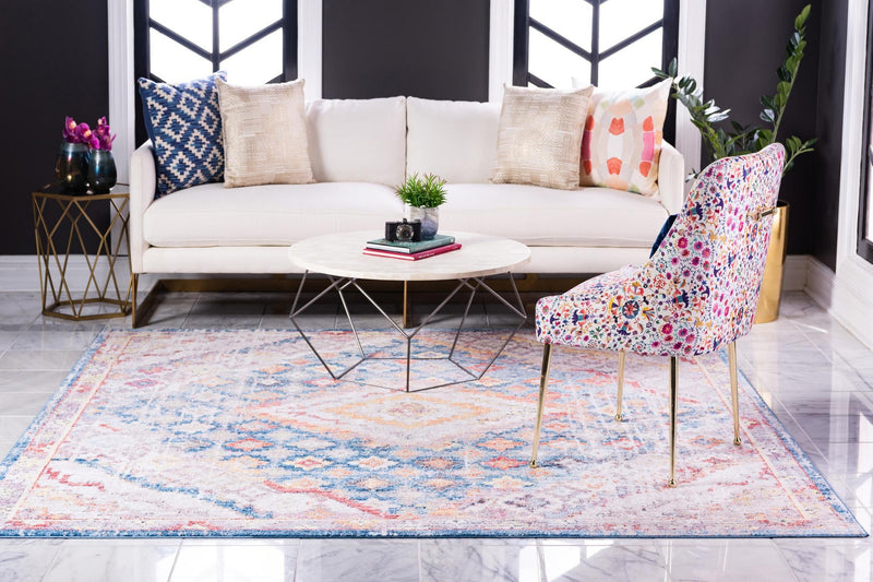 Bronx Loft Collection Area Rug - Perry Square Blue  lifestyle 20