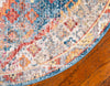 Bronx Loft Collection Area Rug - Perry Round Blue  lifestyle 74