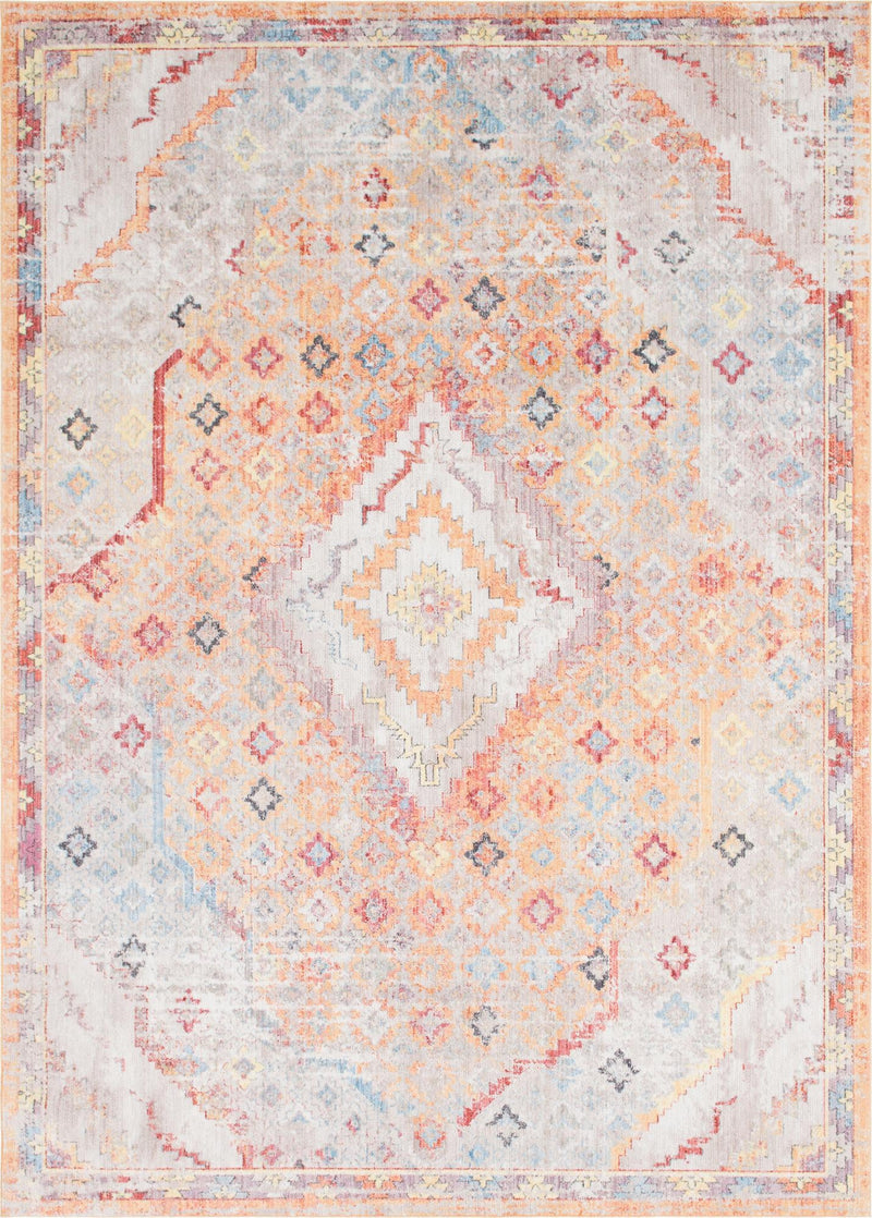 Bronx Loft Collection Area Rug - Perry Rectangle Orange  lifestyle 2