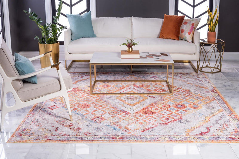 Bronx Loft Collection Area Rug - Perry Square Orange  lifestyle 43
