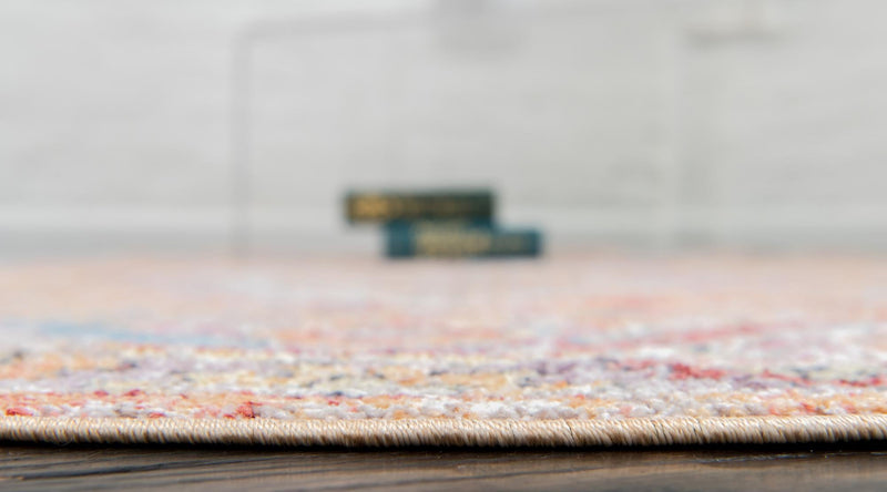 Bronx Loft Collection Area Rug - Perry Round Orange  lifestyle 25