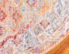 Bronx Loft Collection Area Rug - Perry Round Orange  lifestyle 37