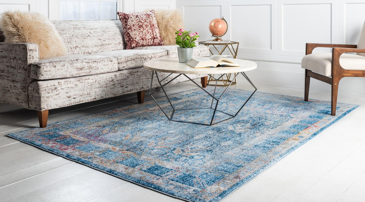 Bronx Loft Collection Area Rug -  Sedgwick Rectangle Blue  lifestyle 10