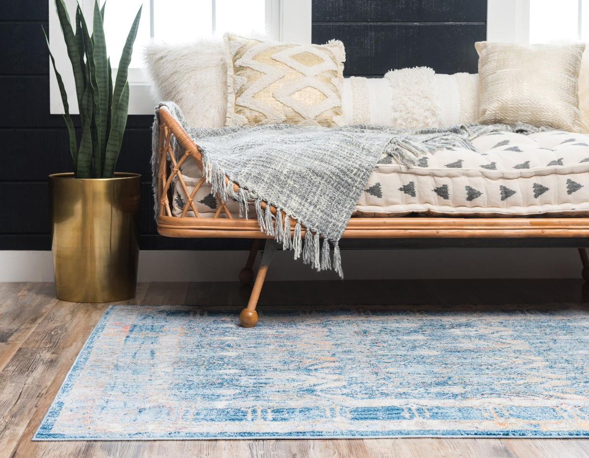 Bronx Loft Collection Area Rug -  Sedgwick Rectangle Blue  lifestyle 14