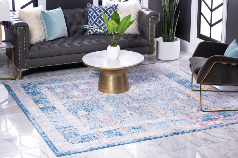 Bronx Loft Collection Area Rug -  Sedgwick Square Blue  lifestyle 81