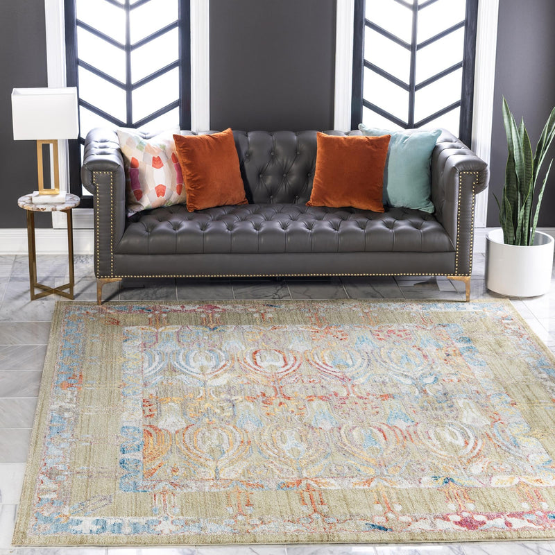 Bronx Loft Collection Area Rug -  Sedgwick Square Light Green  lifestyle 52