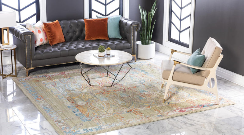 Bronx Loft Collection Area Rug -  Sedgwick Square Light Green  lifestyle 58
