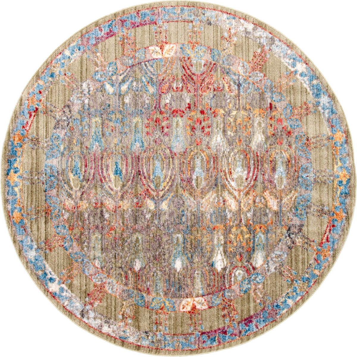 Bronx Loft Collection Area Rug -  Sedgwick Round Light Green  lifestyle 66