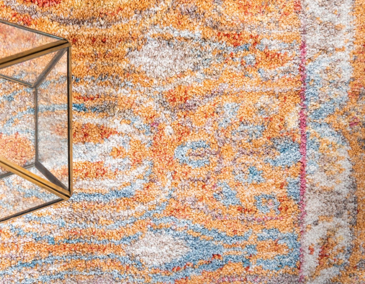 Bronx Loft Collection Area Rug -  Sedgwick Rectangle Orange  lifestyle 21