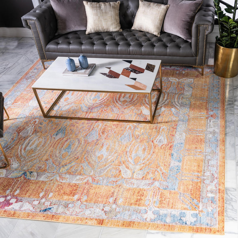 Bronx Loft Collection Area Rug -  Sedgwick Square Orange  lifestyle 70